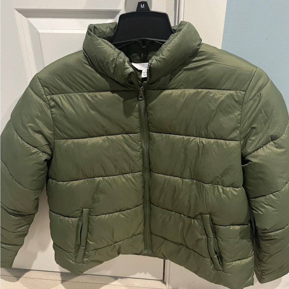 Time and Tru Women’s Green Puffer Jacket Size Large L 12-14 Barely Worn